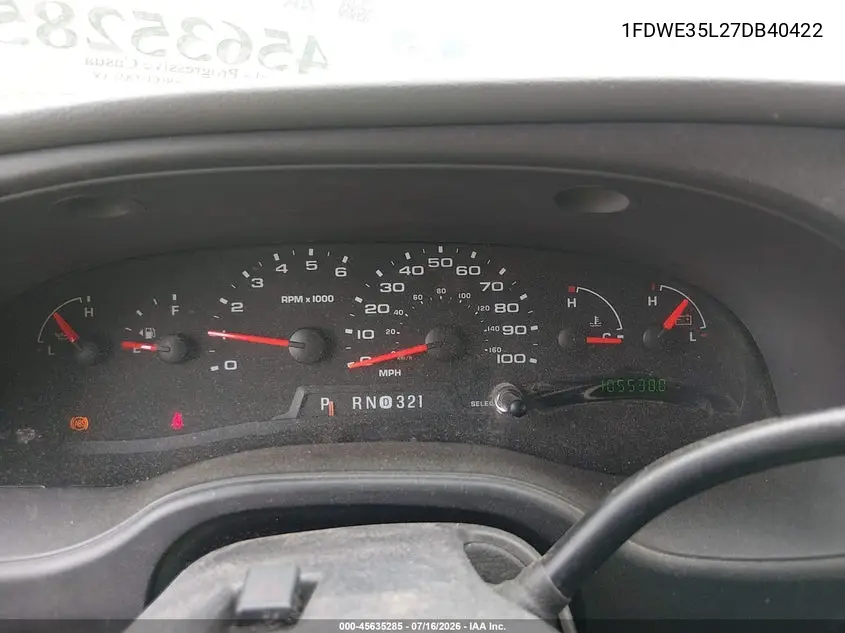 2007 Ford E-350 Cutaway VIN: 1FDWE35L27DB40422 Lot: 45635285