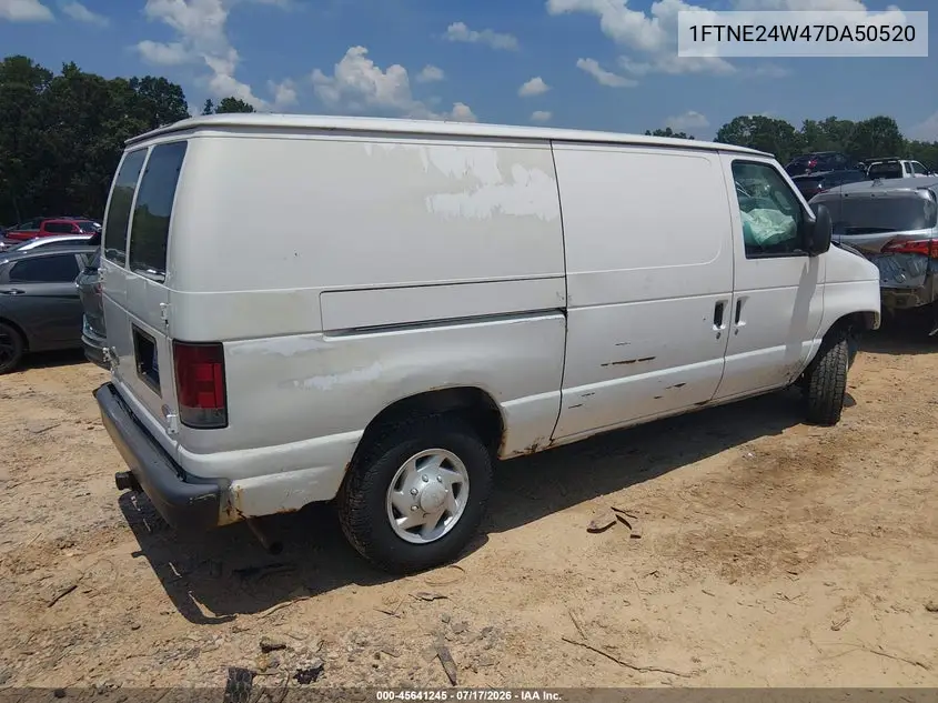 2007 Ford E-250 Commercial/Recreational VIN: 1FTNE24W47DA50520 Lot: 45641245