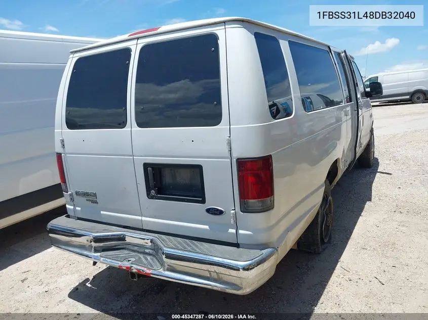 2008 Ford E-350 Super Duty Xl/Xlt VIN: 1FBSS31L48DB32040 Lot: 45347287