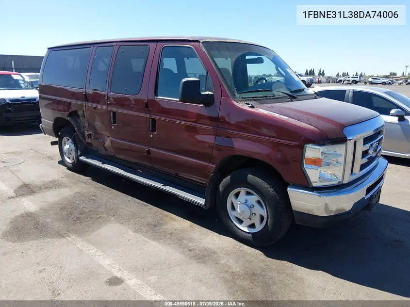 2008 Ford E-350 Super Duty Xl/Xlt VIN: 1FBNE31L38DA74006 Lot: 45590618
