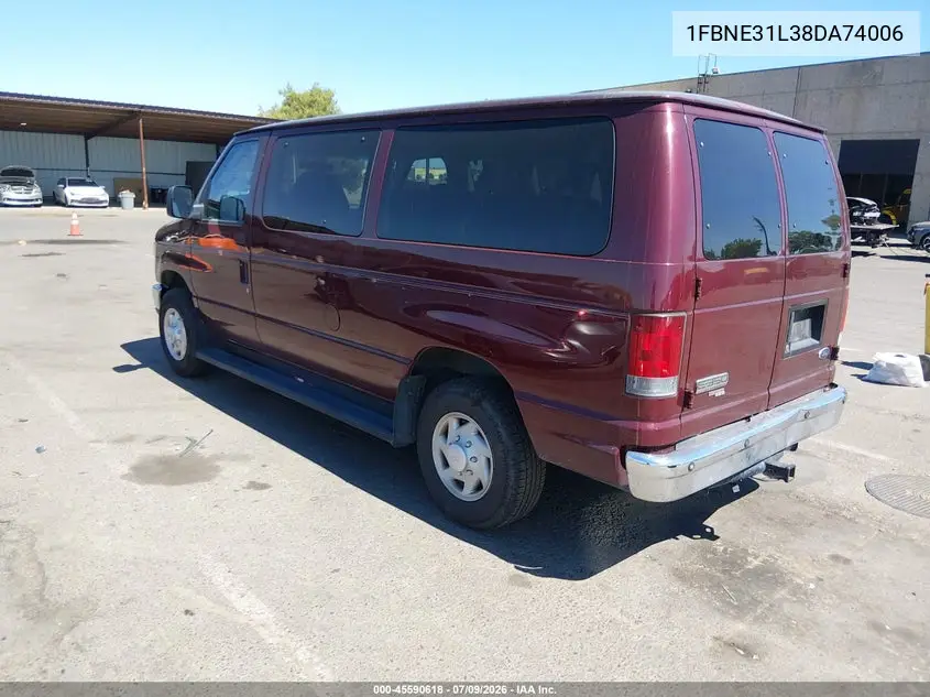2008 Ford E-350 Super Duty Xl/Xlt VIN: 1FBNE31L38DA74006 Lot: 45590618