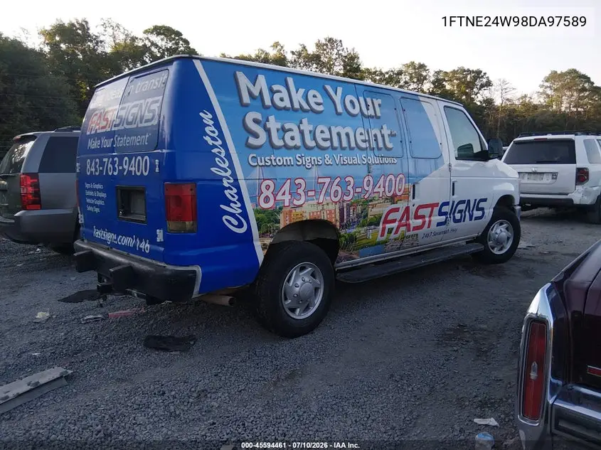 2008 Ford E-250 Commercial/Recreational VIN: 1FTNE24W98DA97589 Lot: 45594461