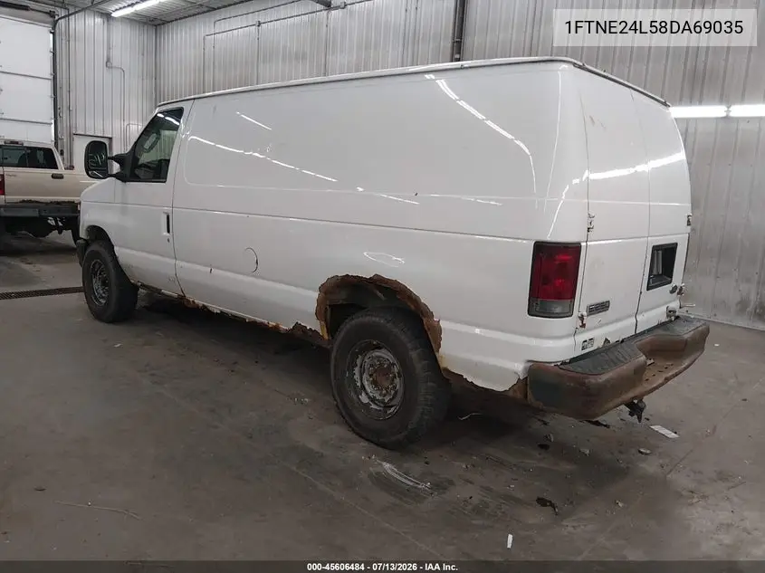 2008 Ford E-250 Commercial/Recreational VIN: 1FTNE24L58DA69035 Lot: 45606484
