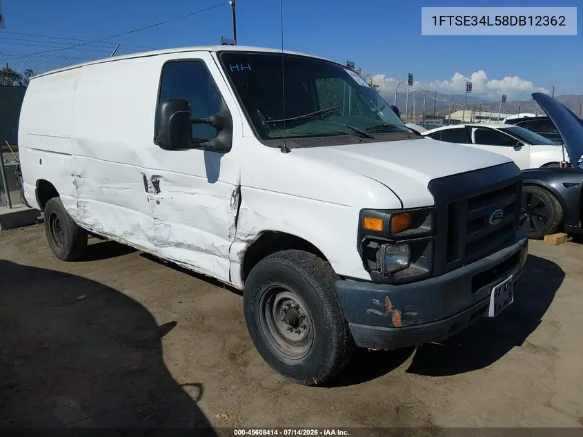 2008 Ford E-350 Super Duty Commercial/Recreational VIN: 1FTSE34L58DB12362 Lot: 45608414