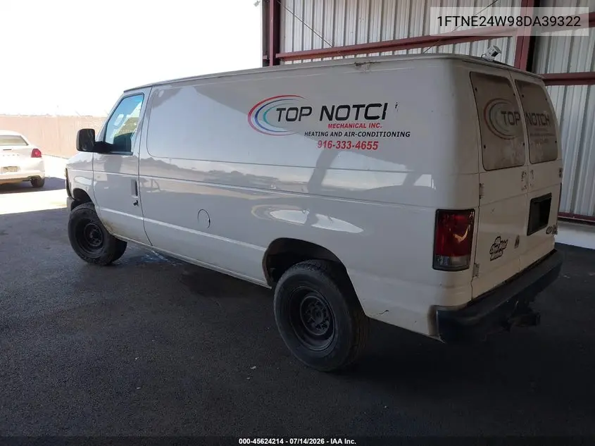2008 Ford E-250 Commercial/Recreational VIN: 1FTNE24W98DA39322 Lot: 45624214
