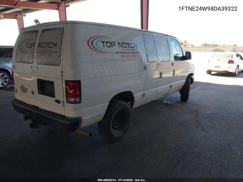 2008 Ford E-250 Commercial/Recreational VIN: 1FTNE24W98DA39322 Lot: 45624214