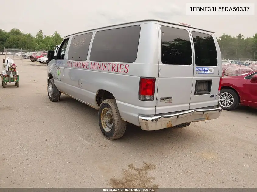 2008 Ford E-350 Super Duty Xl/Xlt VIN: 1FBNE31L58DA50337 Lot: 45650778
