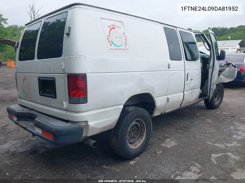 2009 Ford E-250 Commercial/Recreational VIN: 1FTNE24L09DA81952 Lot: 45564918