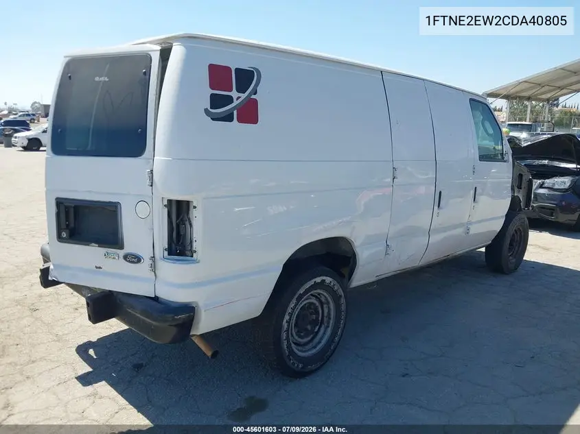 2012 Ford E-250 Commercial VIN: 1FTNE2EW2CDA40805 Lot: 45601603