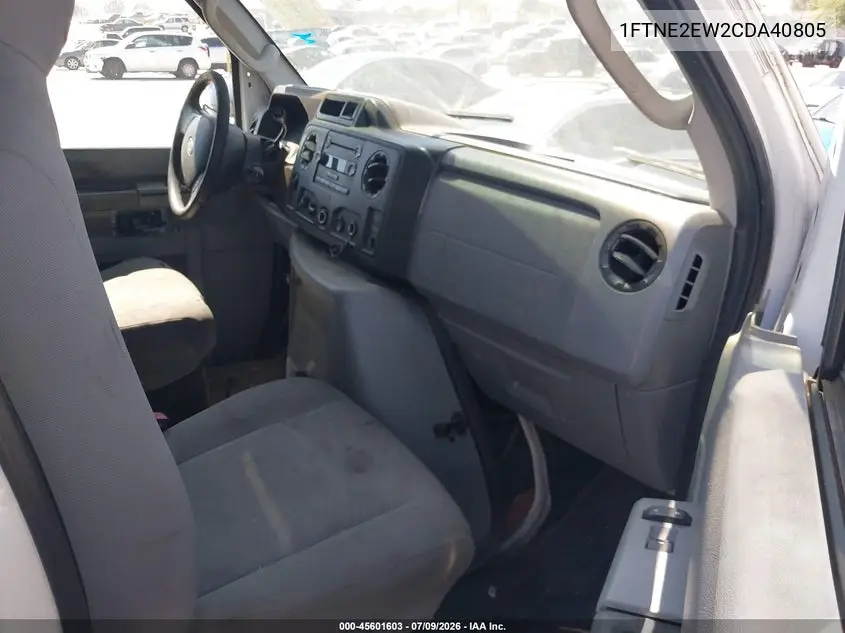 2012 Ford E-250 Commercial VIN: 1FTNE2EW2CDA40805 Lot: 45601603