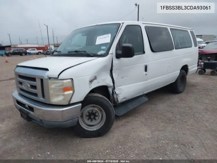 2012 Ford E-350 Super Duty Xlt VIN: 1FBSS3BL3CDA93061 Lot: 45610824