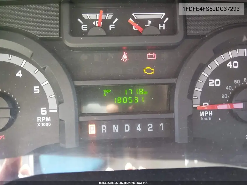 2018 Ford E-450 Cutaway VIN: 1FDFE4FS5JDC37293 Lot: 45570855