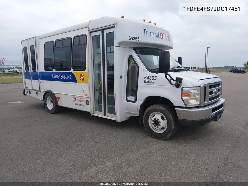 2018 Ford E-450 Cutaway VIN: 1FDFE4FS7JDC17451 Lot: 45570870