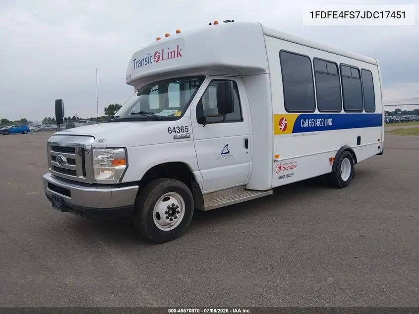 2018 Ford E-450 Cutaway VIN: 1FDFE4FS7JDC17451 Lot: 45570870