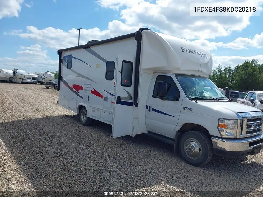 2019 Ford Econoline E450 Super Duty Cutaway Van VIN: 1FDXE4FS8KDC20218 Lot: 30093733