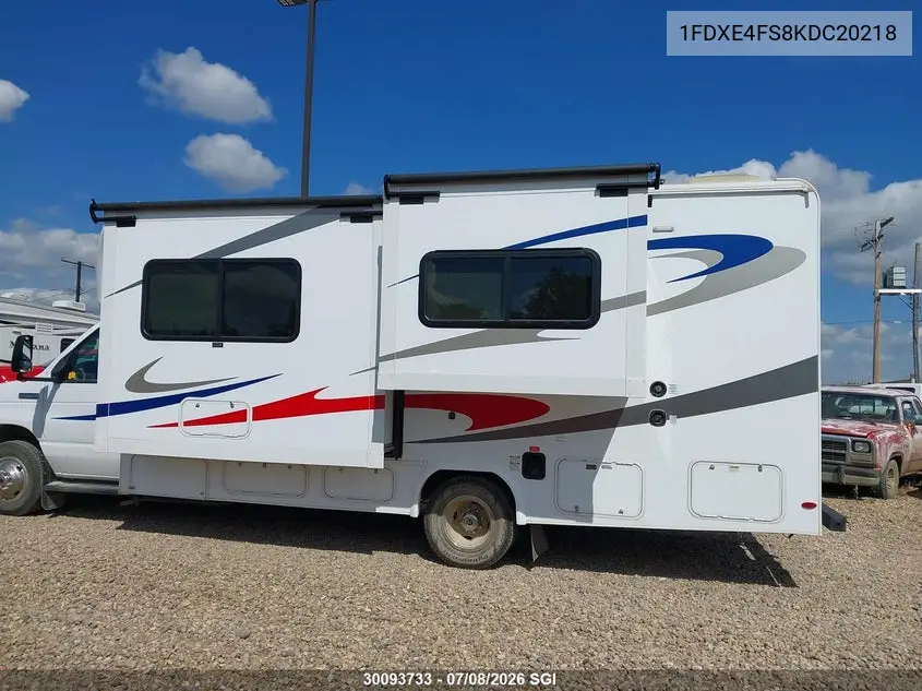 2019 Ford Econoline E450 Super Duty Cutaway Van VIN: 1FDXE4FS8KDC20218 Lot: 30093733