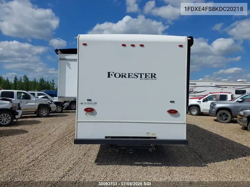 2019 Ford Econoline E450 Super Duty Cutaway Van VIN: 1FDXE4FS8KDC20218 Lot: 30093733