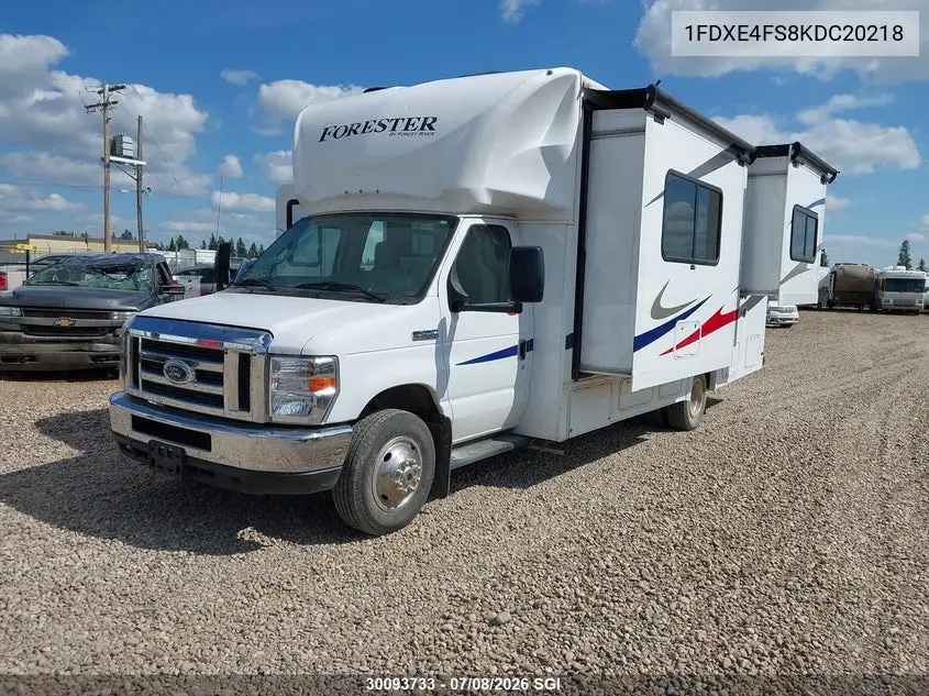 2019 Ford Econoline E450 Super Duty Cutaway Van VIN: 1FDXE4FS8KDC20218 Lot: 30093733
