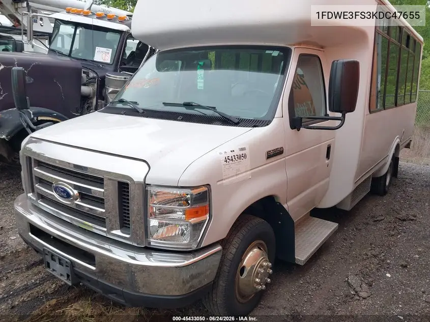 2019 Ford E-350 Cutaway VIN: 1FDWE3FS3KDC47655 Lot: 45433050