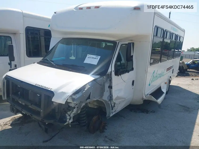 2019 Ford E-450 Cutaway VIN: 1FDFE4FS4KDC74465 Lot: 45538403
