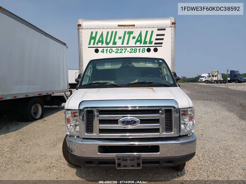 2019 Ford E-350 Cutaway VIN: 1FDWE3F60KDC38592 Lot: 45587350
