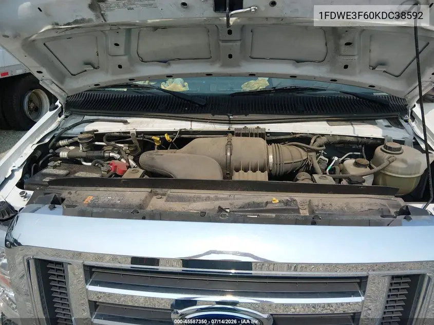 2019 Ford E-350 Cutaway VIN: 1FDWE3F60KDC38592 Lot: 45587350