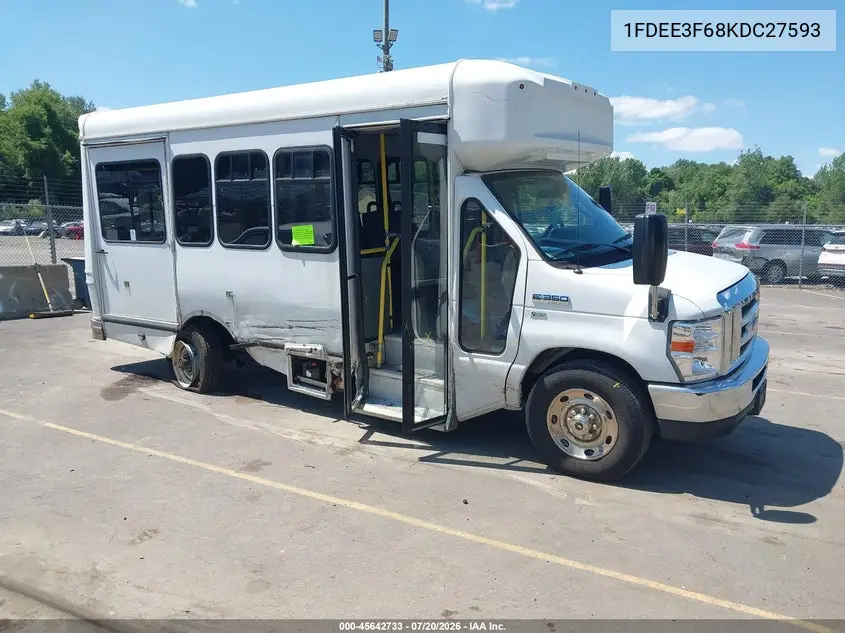 2019 Ford E-350 Cutaway VIN: 1FDEE3F68KDC27593 Lot: 45642733