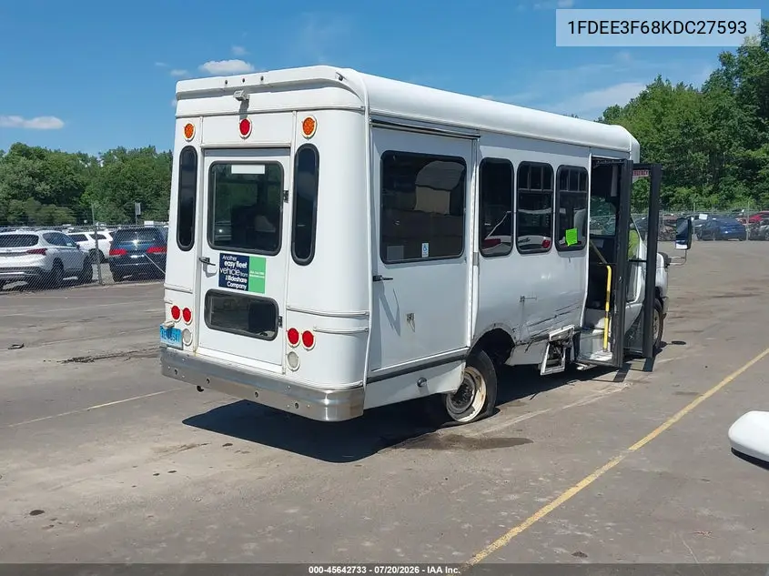 2019 Ford E-350 Cutaway VIN: 1FDEE3F68KDC27593 Lot: 45642733
