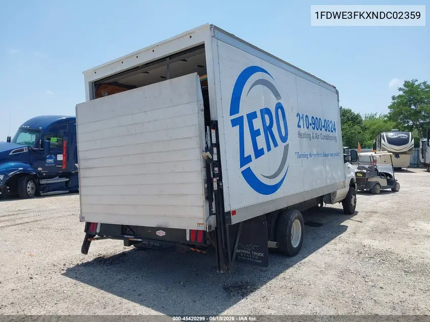2022 Ford E-Series Cutaway VIN: 1FDWE3FKXNDC02359 Lot: 45420299