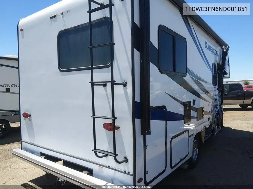 2022 Ford E-350 Cutaway VIN: 1FDWE3FN6NDC01851 Lot: 45619441