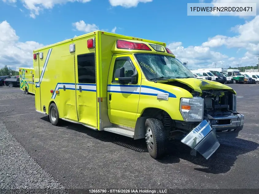 2024 Ford Econoline E350 Super Duty Cutaway Van VIN: 1FDWE3FN2RDD20471 Lot: 12655790