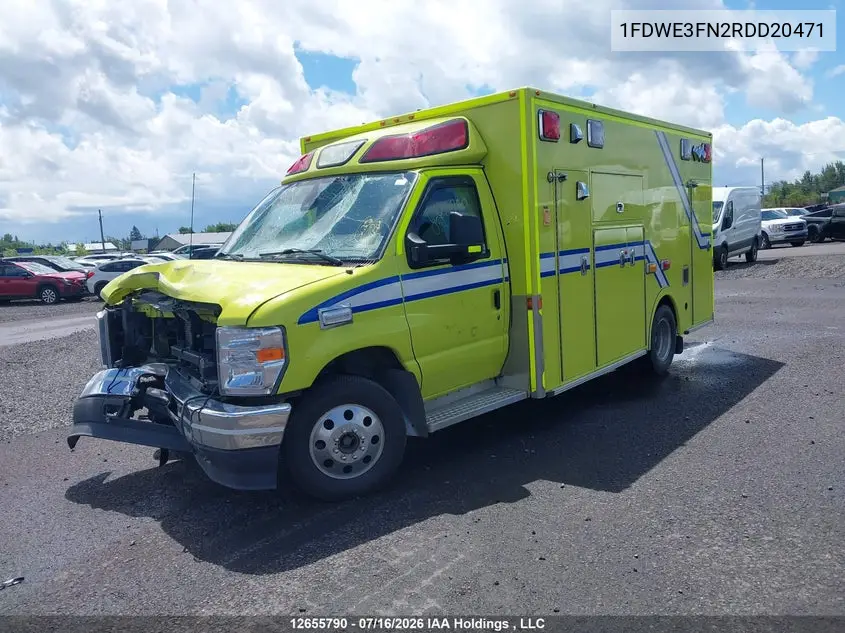 2024 Ford Econoline E350 Super Duty Cutaway Van VIN: 1FDWE3FN2RDD20471 Lot: 12655790