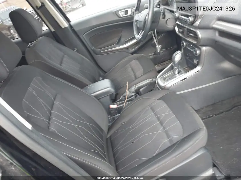 2018 Ford Ecosport Se VIN: MAJ3P1TE0JC241326 Lot: 45188704