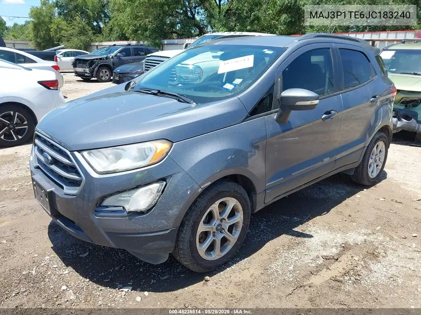2018 Ford Ecosport Se VIN: MAJ3P1TE6JC183240 Lot: 45236514