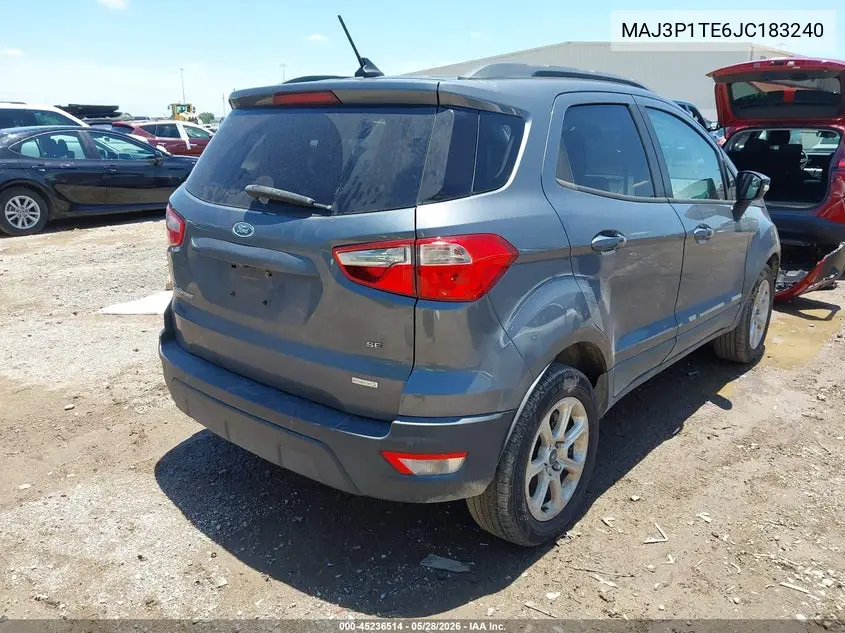 2018 Ford Ecosport Se VIN: MAJ3P1TE6JC183240 Lot: 45236514