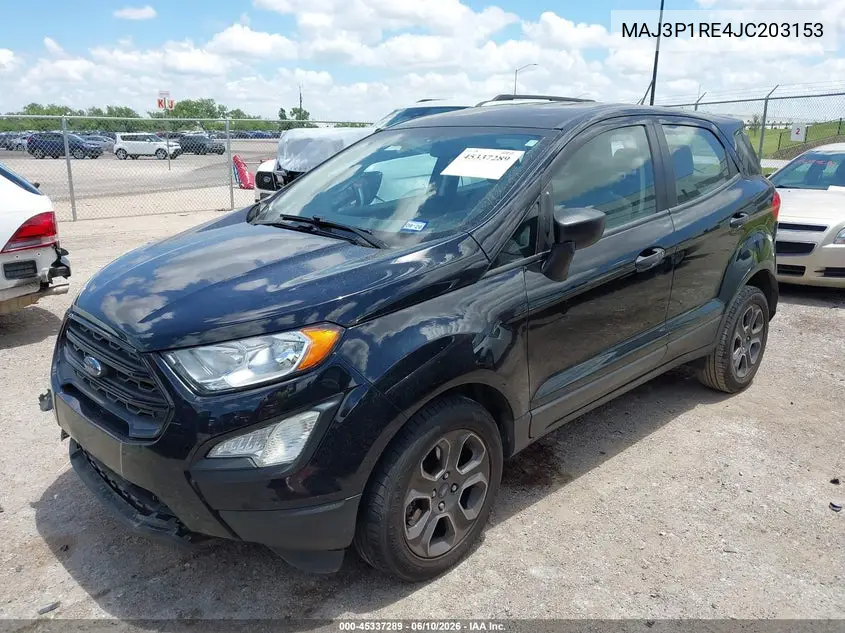 2018 Ford Ecosport S VIN: MAJ3P1RE4JC203153 Lot: 45337289
