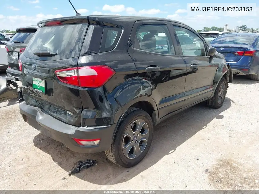 2018 Ford Ecosport S VIN: MAJ3P1RE4JC203153 Lot: 45337289