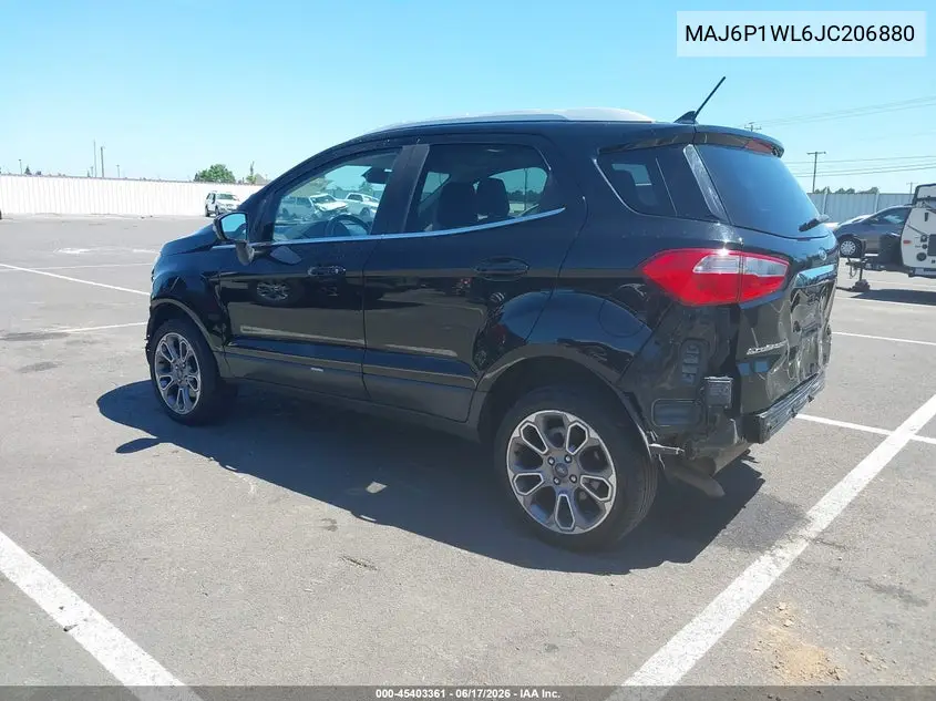 2018 Ford Ecosport Titanium VIN: MAJ6P1WL6JC206880 Lot: 45403361