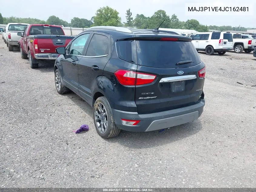 2018 Ford Ecosport Titanium VIN: MAJ3P1VE4JC162481 Lot: 45412277
