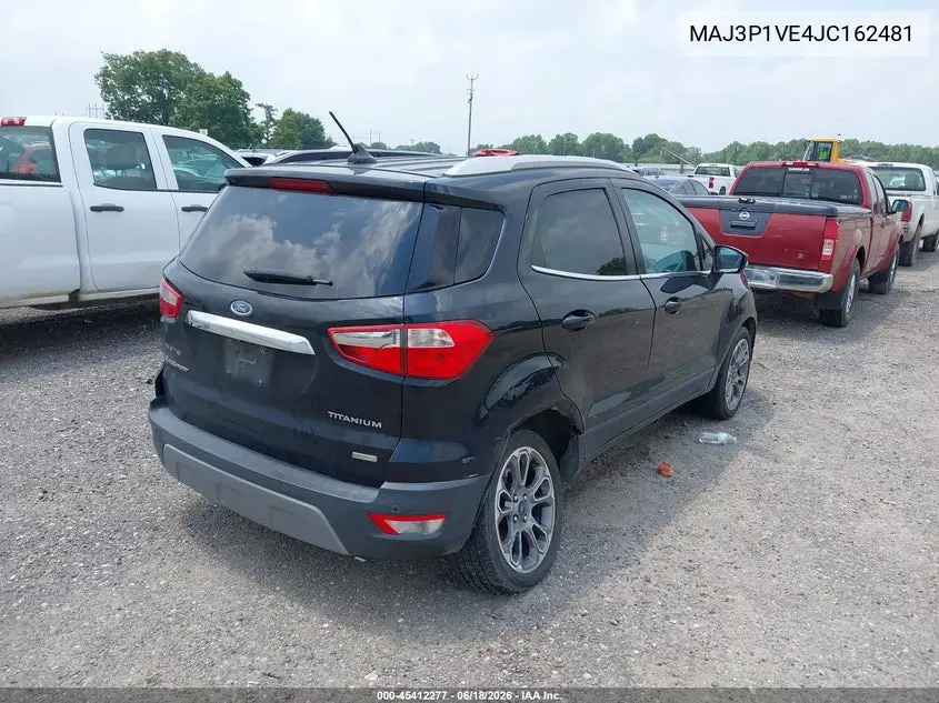 2018 Ford Ecosport Titanium VIN: MAJ3P1VE4JC162481 Lot: 45412277