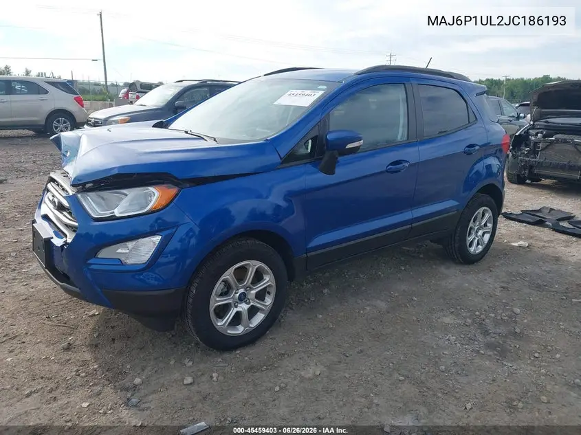 2018 Ford Ecosport Se VIN: MAJ6P1UL2JC186193 Lot: 45459403