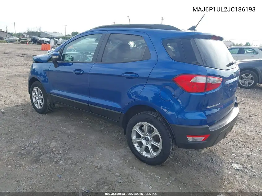 2018 Ford Ecosport Se VIN: MAJ6P1UL2JC186193 Lot: 45459403
