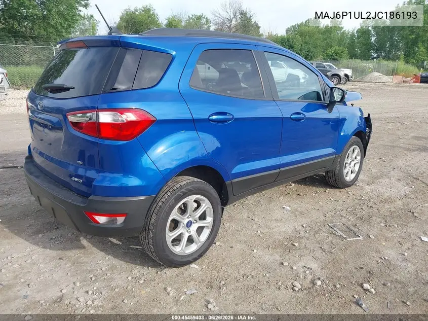 2018 Ford Ecosport Se VIN: MAJ6P1UL2JC186193 Lot: 45459403