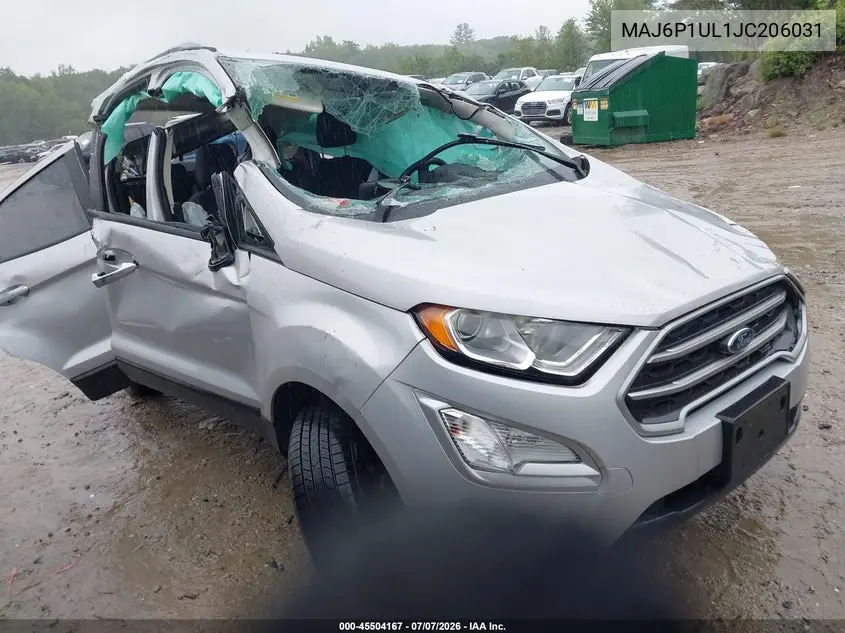 2018 Ford Ecosport Se VIN: MAJ6P1UL1JC206031 Lot: 45504167