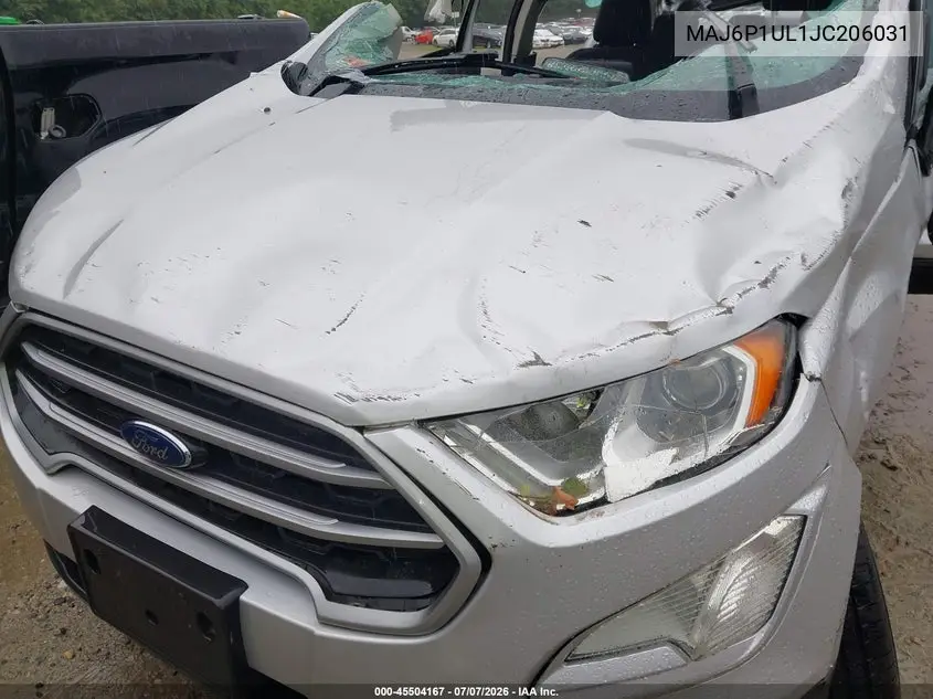 2018 Ford Ecosport Se VIN: MAJ6P1UL1JC206031 Lot: 45504167