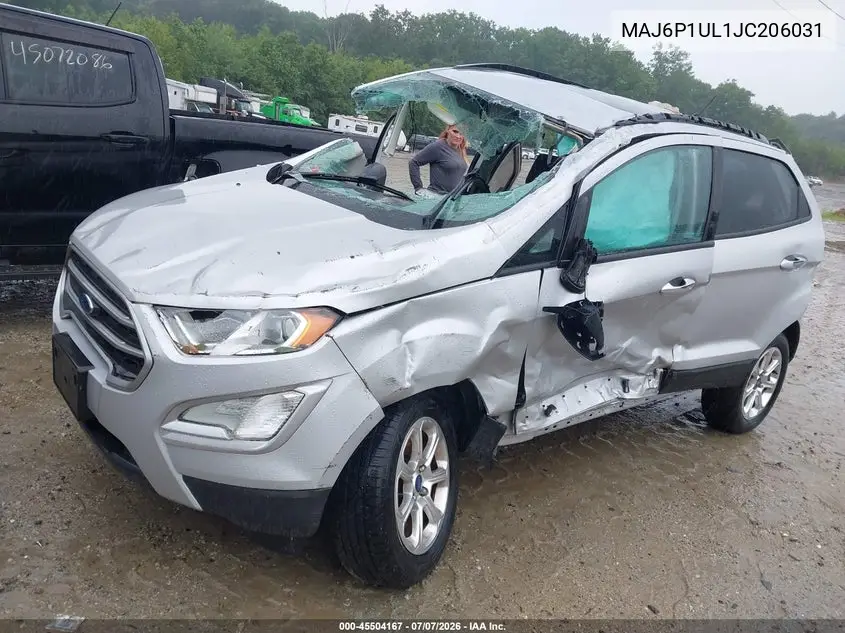 2018 Ford Ecosport Se VIN: MAJ6P1UL1JC206031 Lot: 45504167