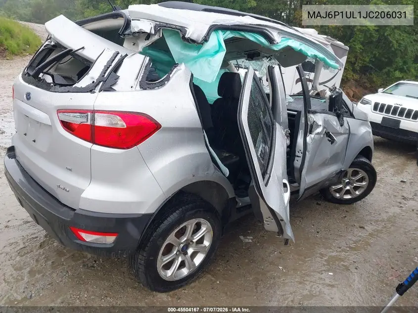 2018 Ford Ecosport Se VIN: MAJ6P1UL1JC206031 Lot: 45504167