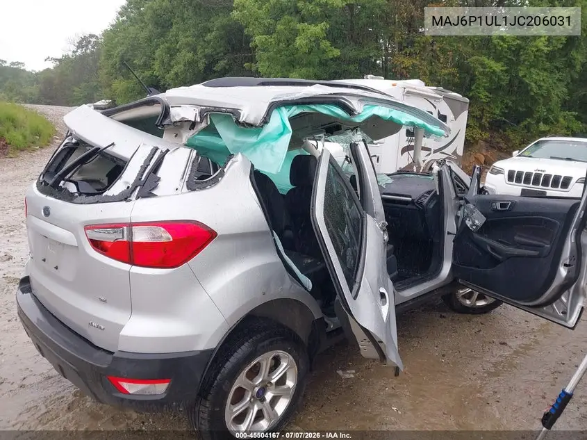 2018 Ford Ecosport Se VIN: MAJ6P1UL1JC206031 Lot: 45504167