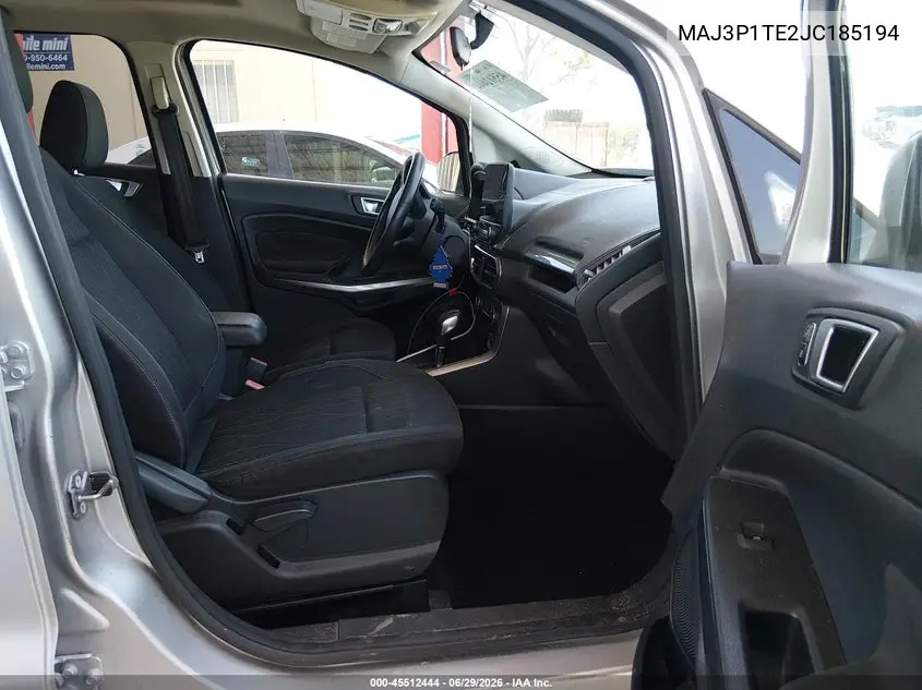 2018 Ford Ecosport Se VIN: MAJ3P1TE2JC185194 Lot: 45512444
