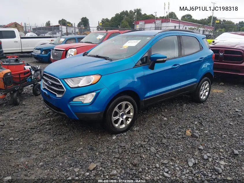 2018 Ford Ecosport Se VIN: MAJ6P1UL1JC198318 Lot: 45513935
